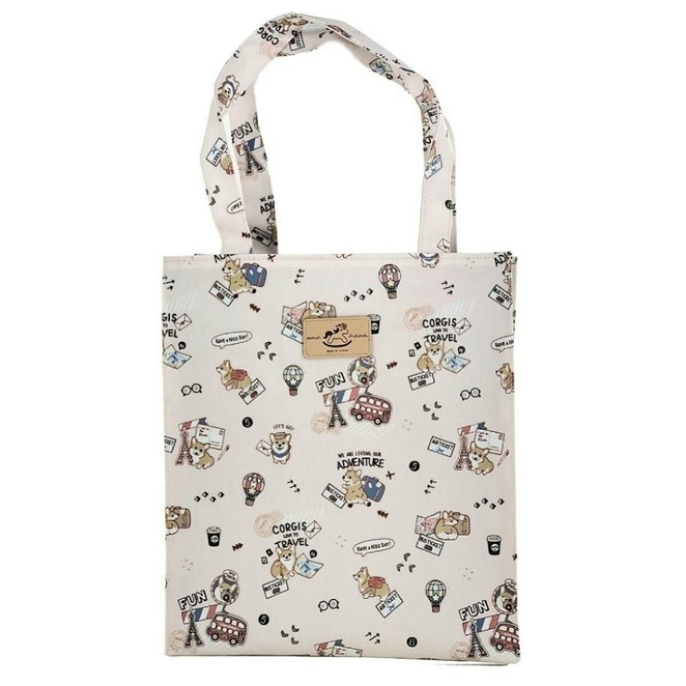 Waterproof Corgi Large Tote Shoulder Bag Travel Purse